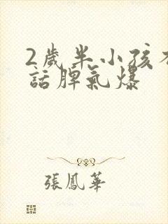 2岁半小孩不说话脾气爆