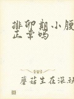 排卵期小腹胀痛正常吗