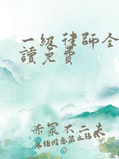 一级律师全文阅读免费