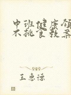 中班健康领域我不挑食教案