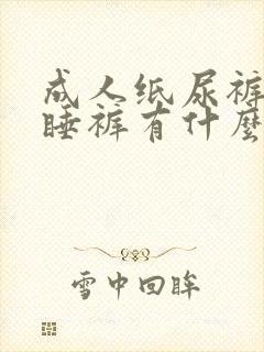 成人纸尿裤和安睡裤有什么区别