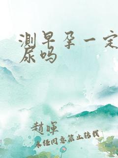 测早孕一定是晨尿吗