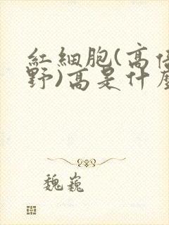 红细胞(高倍视野)高是什么原因