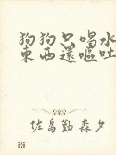 狗狗只喝水不吃东西还呕吐没精神怎么办