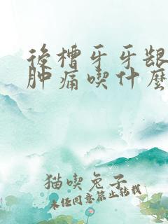 后槽牙牙龈发炎肿痛吃什么药