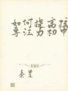 如何提高孩子的专注力初中生