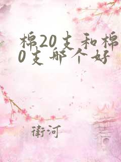 棉20支和棉40支哪个好