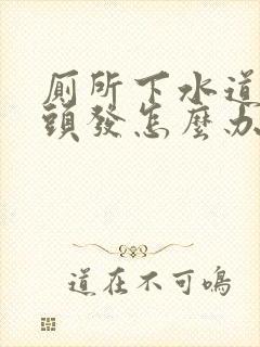 厕所下水道堵了头发怎么办