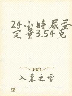 24小时尿蛋白定量3.54克