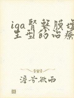 iga肾系膜增生型的治疗