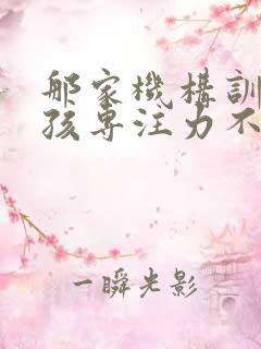 那家机构训练小孩专注力不集中