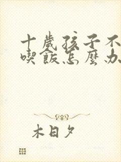 十岁孩子不好好吃饭怎么办