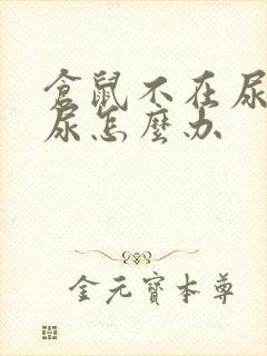 仓鼠不在尿沙里尿怎么办