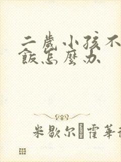 二岁小孩不爱吃饭怎么办