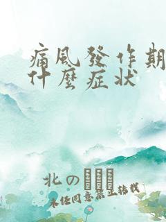 痛风发作期间有什么症状