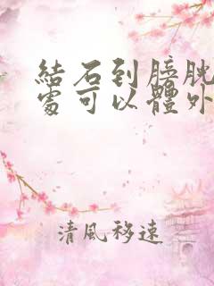 结石到膀胱入口处可以体外碎石吗