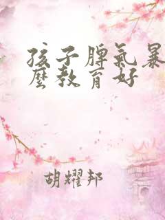 孩子脾气暴躁怎么教育好