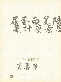 尿蛋白质阳性2 是什么意思