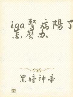 iga肾病阳了怎么办