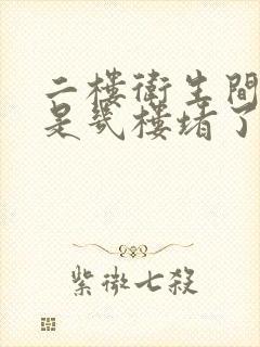 二楼卫生间反水是几楼堵了