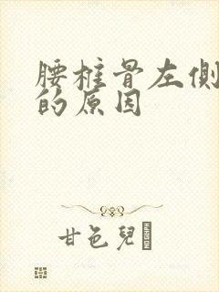 腰椎骨左侧疼痛的原因