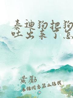 泰迪狗把狗粮都吐出来了怎么回事