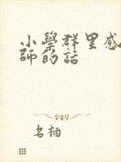 小学群里感谢老师的话