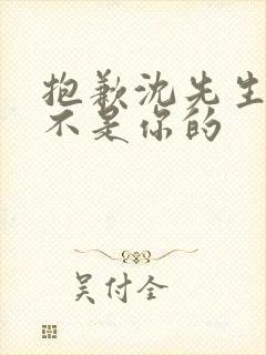 抱歉沈先生孩子不是你的