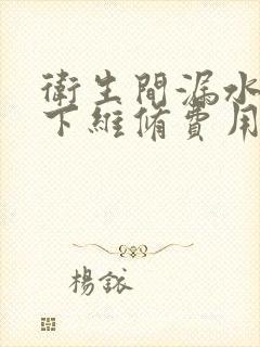 卫生间漏水到楼下维修费用