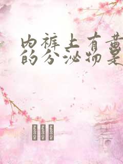 内裤上有黄褐色的分泌物是怎么回事