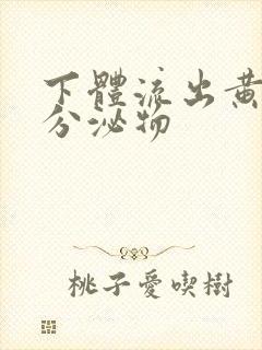 下体流出黄色的分泌物