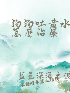 狗狗吐黄水白沫怎么治疗