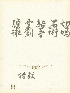 胆囊结石切除是微创手术吗