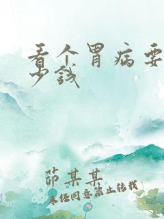 看个胃病要花多少钱