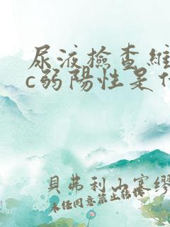 尿液检查维生素c弱阳性是什么意思