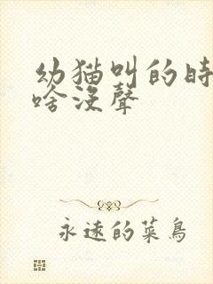 幼猫叫的时候为啥没声