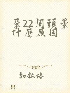 孕22周头晕是什么原因