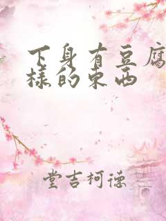 下身有豆腐渣一样的东西