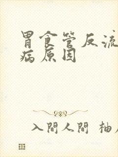 胃食管反流的发病原因