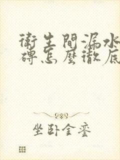 卫生间漏水不砸砖怎么彻底处理