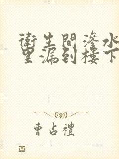 卫生间渗水到墙里漏到楼下