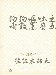 狗狗呕吐之后不吃饭怎么办