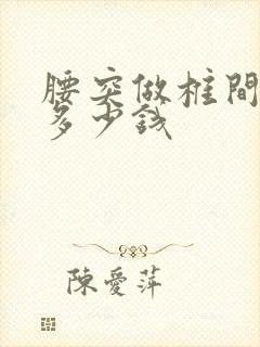 腰突做椎间孔镜多少钱