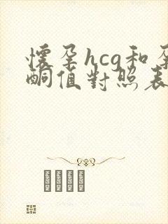 怀孕hcg和孕酮值对照表