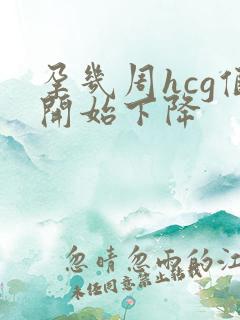 孕几周hcg值开始下降