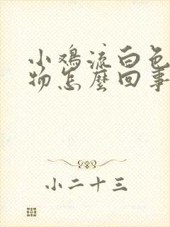 小鸡流白色分泌物怎么回事