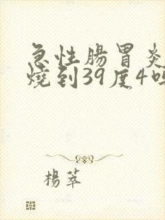 急性肠胃炎会高烧到39度4吗