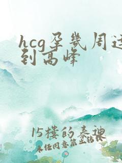 hcg孕几周达到高峰
