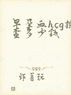 早孕血hcg检查多少钱