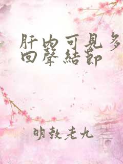 肝内可见多个低回声结节